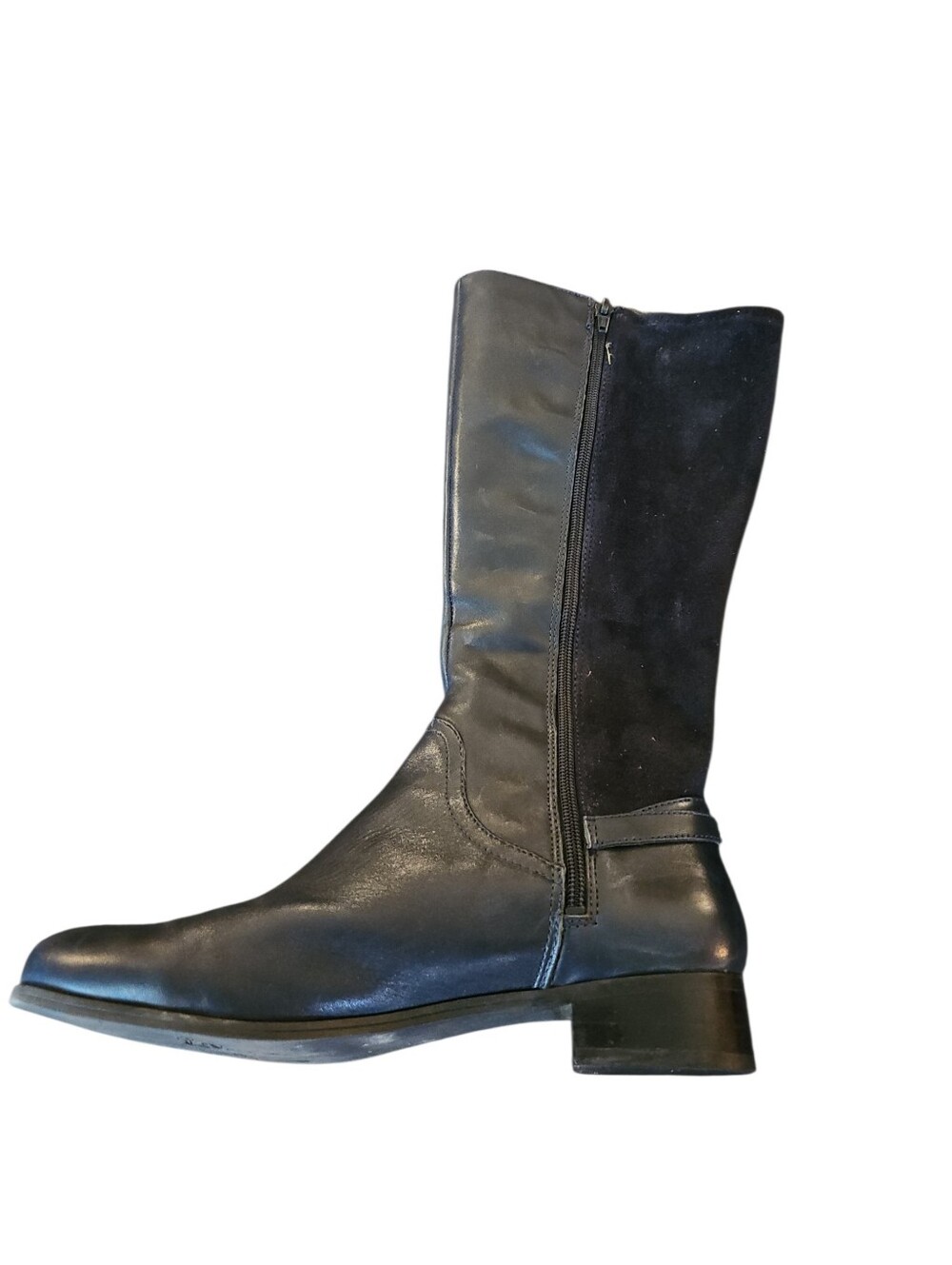 Nine West SymphonyVintage America Collection Leather Navy Blue Riding Boots  8.5 - Picture 7 of 8